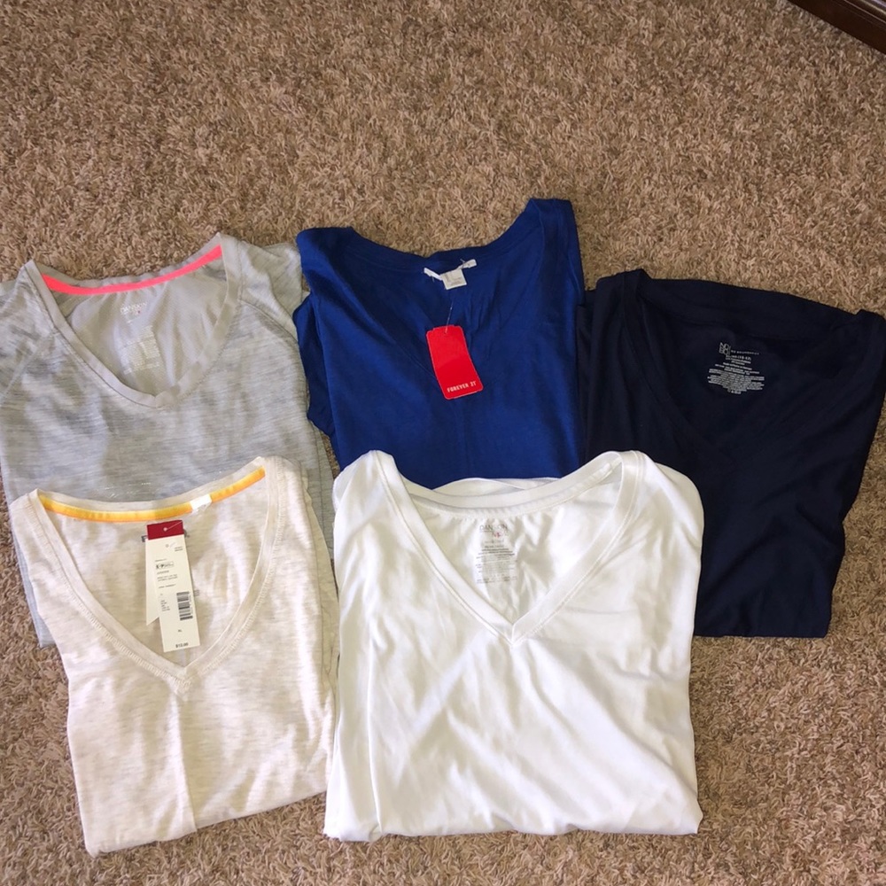 •BUNDLE OF 5• V Neck T Shirts
